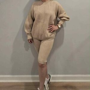 Women's Tan Knit Sweater